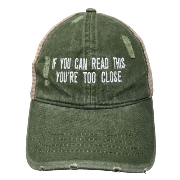 If You Can Read This You're Too Close Snapback Trucker Hat Multi OSFM Mesh Back - Picture 1 of 7